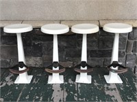 Cast iron enameled soda shop stools W/ TOPS!