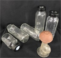 Glass baby bottles. Glass breast pump