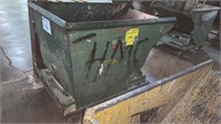 Forklift Tip over Dumpster on caster wheels