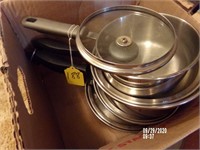 4 Stainless Steel Pots