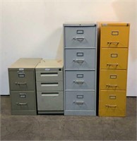(4) Assorted Filing Cabinets