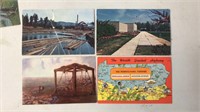 4 vintage 1960 postcards