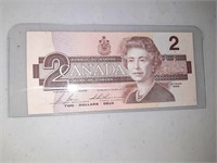 1986 Bank of Canada $2 Dollar Bill