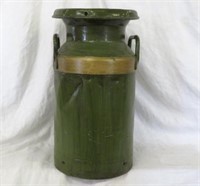 painted milk can with lid