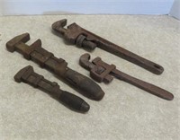 4 monkey wrenches - vintage