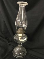 antique glass oil lamp