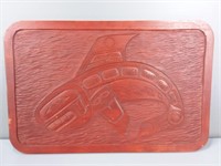 Norman DiaBlo "Whale People" Wood Carving Tray