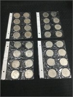 32 Silver/Metal Pesos 1968, 1910, 1947, 1959