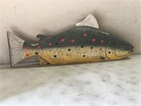 Handpainted Wall Hanging Wood Fish