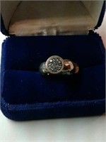 Stamped silver 925 ring with cubics. Size 7 sugg