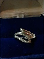 Silver 925 ring with cubics size 6. Sugg ret $79