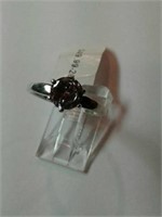 Silver 925 ring with pink cubic.  Size 8. Sugg