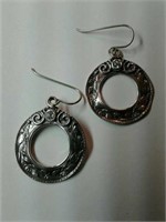 Silver 925 earrings with cubics  sugg ret $139