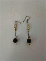 Silver earrings with onyx. Sugg ret $109
