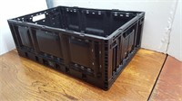 Black Folding Crate 15inWx23inLx8inH