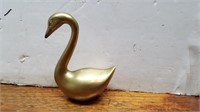 Brass Swan 3inwx13/4inDx4 1/4inH