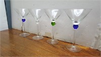 4 Martini Glasses 8inHx5inA