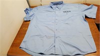 NEW Mens TEXX Blue S/S Shirt Size XL