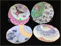 Set 4 Wedgwood Butterfly Bloom 8.25 inch plates,