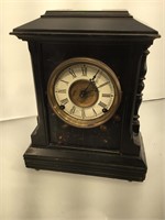 Sessions antique wood case mantle clock, 12