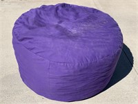 Large purple foof bean bag chair
