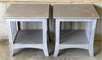 Wooden end tables / nightstands 22" x 18" x 24“