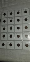 SHEET OF 20 WHEAT CENTS 1909-1919S