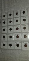 SHEET OF 20 WHEAT CENTS 1909-1921