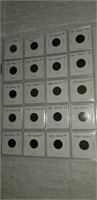 SHEET OF 20 INDIAN HEAD CENTS 1889-1903
