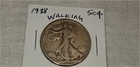 3 WALKING LIBERTY HALF DOLLARS 1936S-1937S-1938