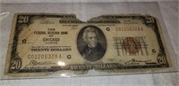 $20 CHICAGO FEDERAL RESERVE NOTE 1929