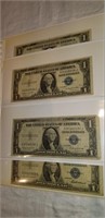 5 PCS US $1 SILVER CERTIFICATES 1935