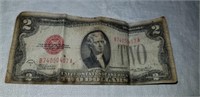 1928C RED SEAL $2 BILL