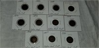 11 INDIAN HEAD PENNIES CENTS