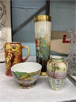 Lot: Mostly Hand-Painted Porcelain.