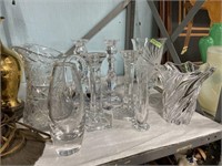 Lot of Assorted Glass & Crystal Pieces.