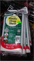 6 heavyweight plastic drop sheets