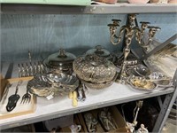 Lot of Ornate Silverplate Items.