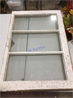 Vintage window 3 pane 28.5" x 19” apx