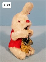 'Bunny Eating Carrot' Tin Litho Wind Up Toy