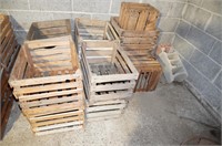 (11) wood crates
