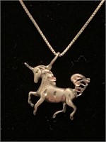 18 INCHES LENGTH 925 SILVER UNICORN NECKLACE