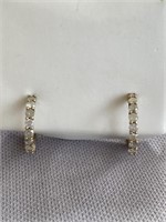 STERLING SILVER .82 CT. DIAMOND EARRINGS W-APPR