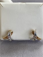 10K DIAMOND DESIGNER EARRINGS W-APPR