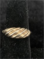 GOLD OVER STERLING SILVER RING