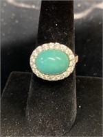 STERLING TURQUOISE CZ RING