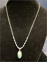 STERLING TURQUOISE SOUTHWESTERN NECKLACE