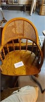 VIntage Office Chair Caned Back