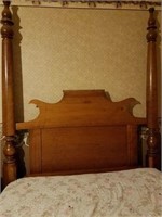 1898 *4 Poster Maple Rope Bed 7'