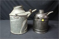 Two Railroad Oil Cans